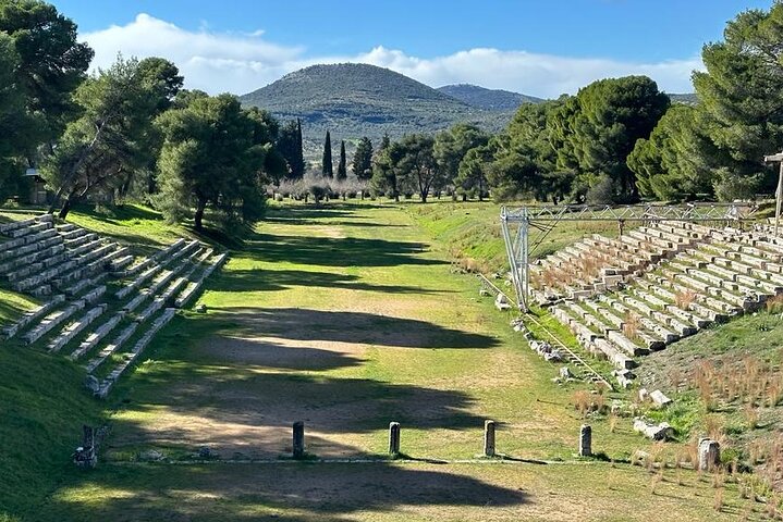 Volledige dag Mycene Epidaurus Nafplio Isthmus Canal Luxe Tour