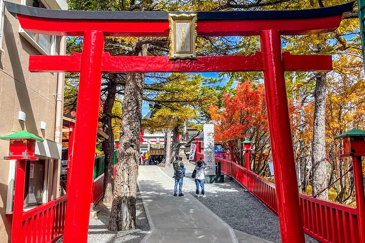 Eintägige Bustour zum Berg Fuji und nach Hakone. Rückfahrt mit dem Bus