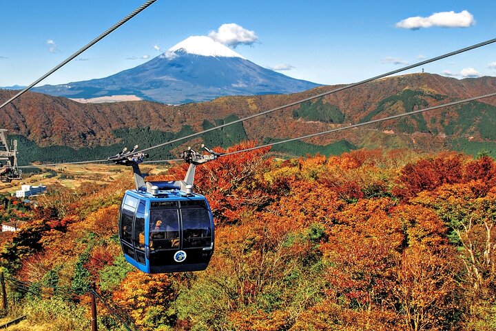 Eintägige Bustour zum Berg Fuji und nach Hakone. Rückfahrt mit dem Bus
