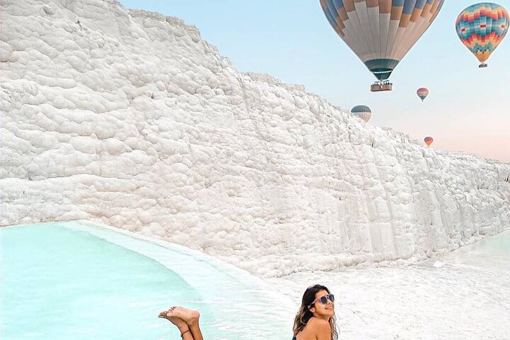 Excursão independente de Sarıgerme em Pamukkale com passeio de balão de ar quente