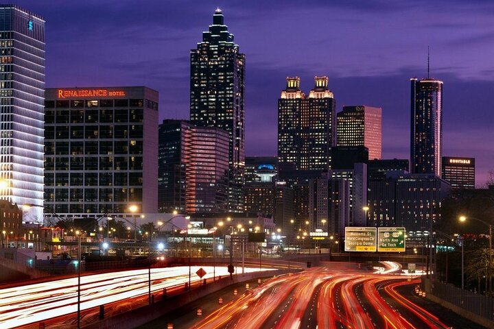 City Lights Atlanta nattbuss tur med bilder og middag stopp