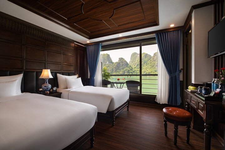 2 - Day Ha Long-Lan Ha Bay-Bai Tu Long Bay 5 Sterne Kreuzfahrten und Balkon