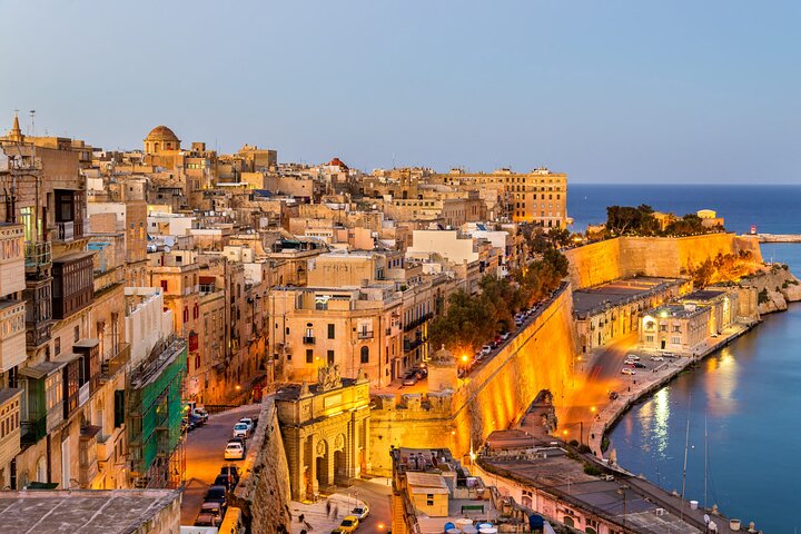 Tour nocturno guiado por el paseo marítimo de La Valeta, Mdina y Rabat