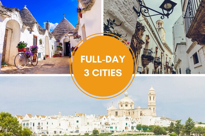 Tour guidato di Alberobello, Martina Franca e Locorotondo da Bari
