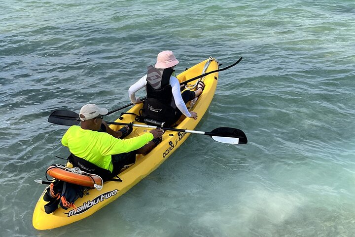 Tour en kayak por la isla de cristal marino