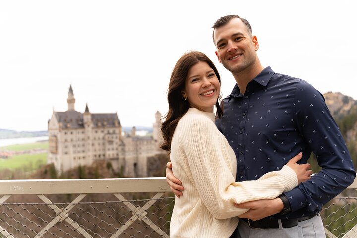 Sesión de fotos de pareja, boda y retratos en el Castillo de Neuschwanstein