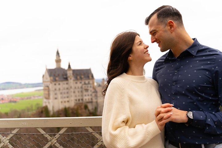 Sesión de fotos de pareja, boda y retratos en el Castillo de Neuschwanstein