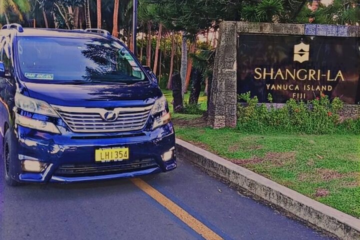 Rundtur Nadi flyplass til Shangri La Fijian Resort Yanuca Island