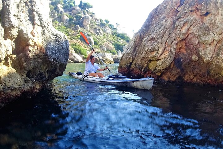 Kajak- og snorkeltur i Cerro Gordo Naturpark, La Herradura
