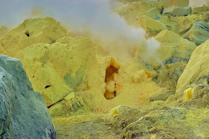 Tour privado de medio día en las fumarolas de azufre del volcán Sierra Negra
