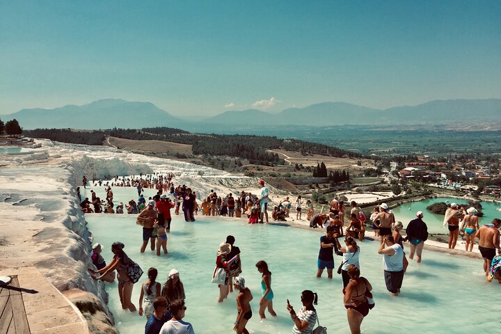 Hoppe over linjen Pamukkale Tour for Crusiers fra Kusadasi Havn