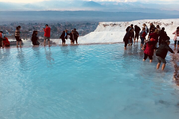 Hoppe over linjen Pamukkale Tour for Crusiers fra Kusadasi Havn