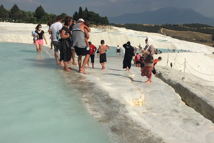 Hoppe over linjen Pamukkale Tour for Crusiers fra Kusadasi Havn