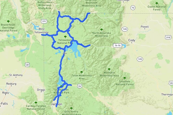 Självguidad ljudkörtur i Yellowstone och Grand Teton