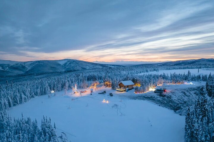 Mountaintop 360° Beste Alaskan hytte med fotografi @Aurora Camp