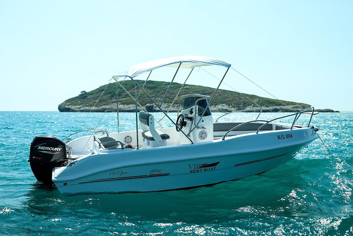 Alquiler barco 40hp equipado en Vieste sin licencia durante 4 horas