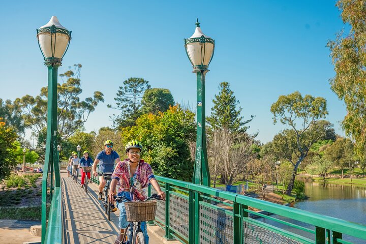 Tour panoramico in bici elettrica di Adelaide e degustazione di vini