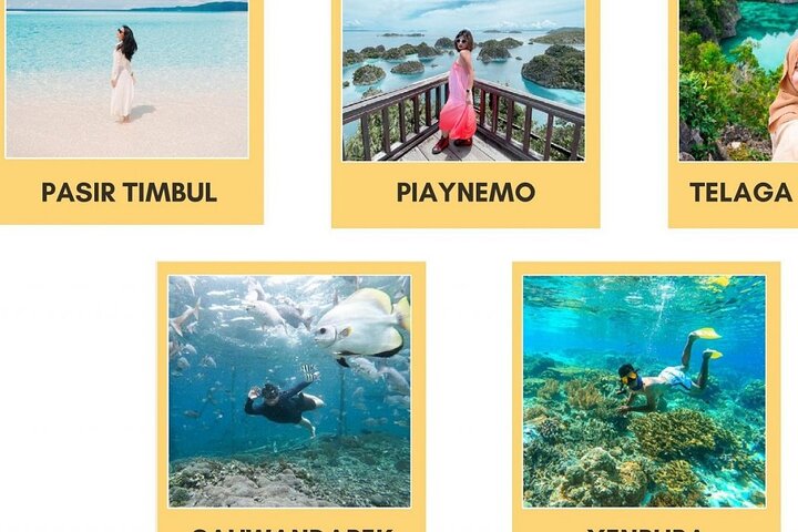 1-dags Piaynemo Raja Ampat Tour hopping Island afgår fra Sorong