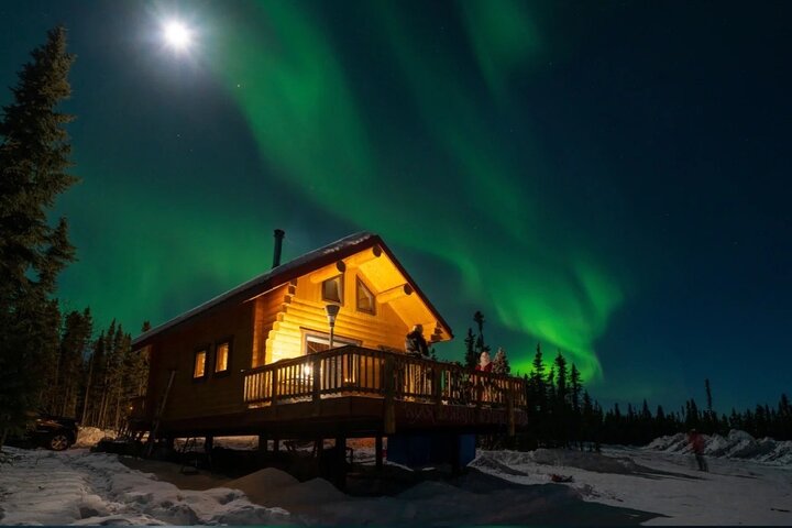 Mountaintop 360° Beste Alaskan hytte med fotografi @Aurora Camp