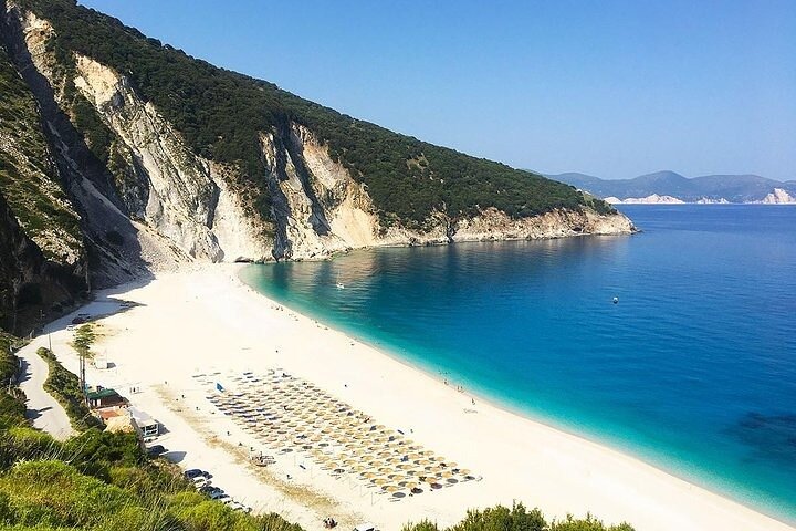 Tour dell'isola di Fiscardo e Assos con nuoto alla spiaggia di Myrtos
