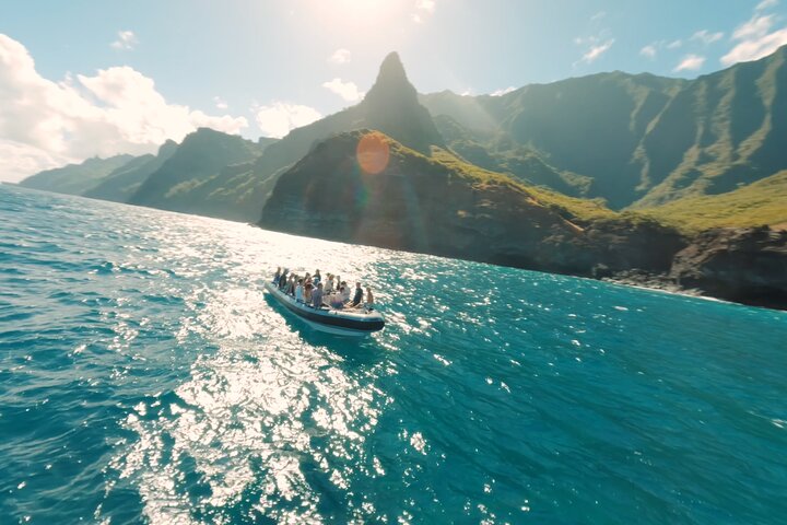 Kauai : Spedizione e snorkeling in zattera zodiacale sulla costa di Nā Pali