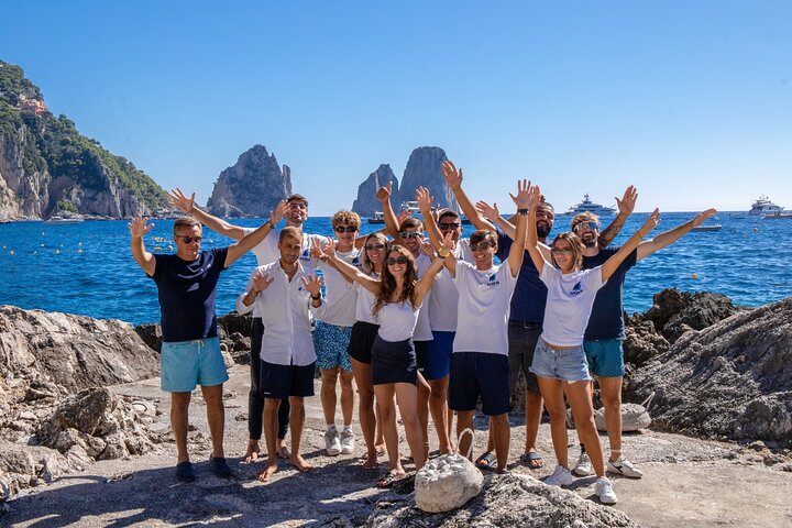 Capri Blue Grotto lille gruppe båd dagstur fra Sorrento
