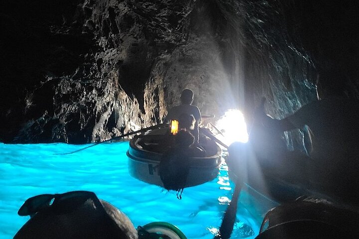 Capri Blue Grotto lille gruppe båd dagstur fra Sorrento