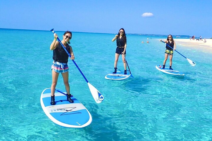 Okinawa Miyako Snorkel de tortuga marina de día completo y SUP o canoa