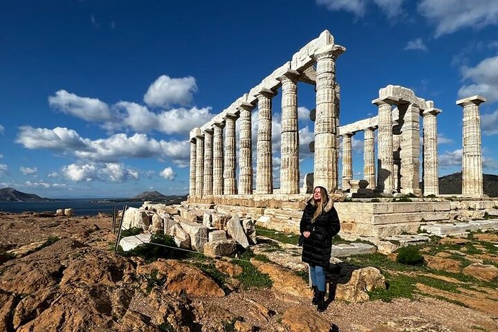 Excursão ao Templo de Poseidon em Cabo Sounio e Riviera Ateniense (+ natação)