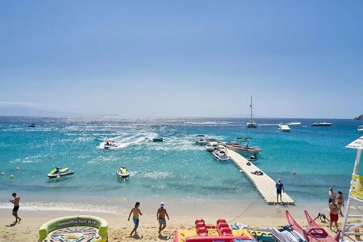 For cruiseskip: Strandflukt og fritid i Mykonos by