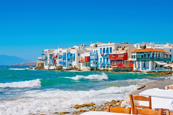 For cruiseskip: Strandflukt og fritid i Mykonos by