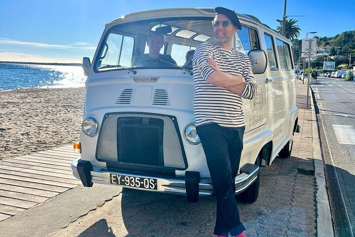 Autentisk rundtur i Cannes i en vintage skåpbil