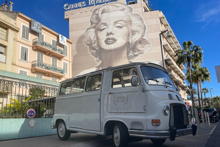 Autentisk rundtur i Cannes i en vintage skåpbil