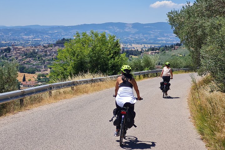 Spello E-bike og vin tur med naturskjønne vingård lunsj