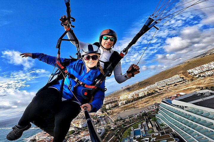 Bronze Tandem Paragliding Voo no Sul de Tenerife com Pick-up