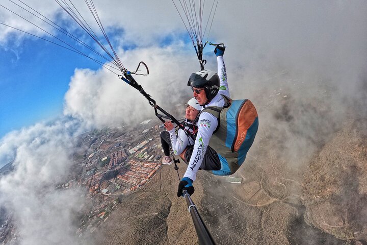 Bronze Tandem Paragliding Voo no Sul de Tenerife com Pick-up