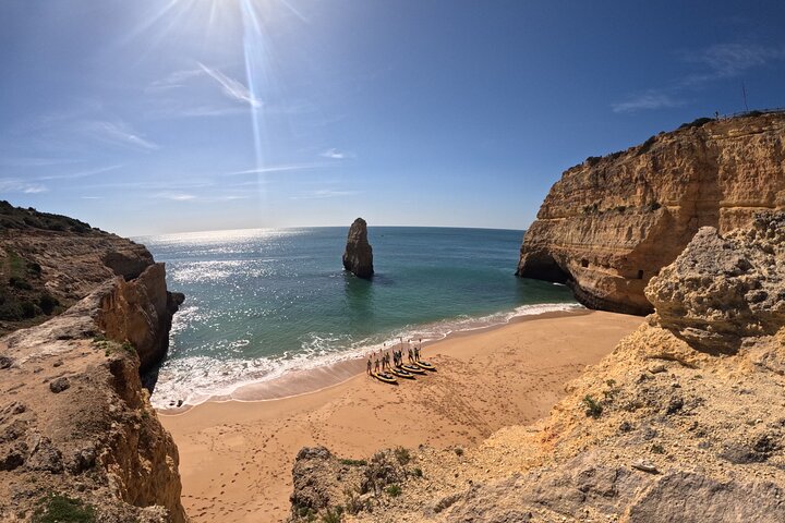 Excursion exclusive en kayak en petit groupe aux grottes de Benagil avec photos 4K
