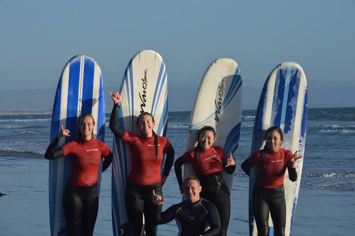 Privat gruppe surfing klasse, Pismo Beach California med instruktør