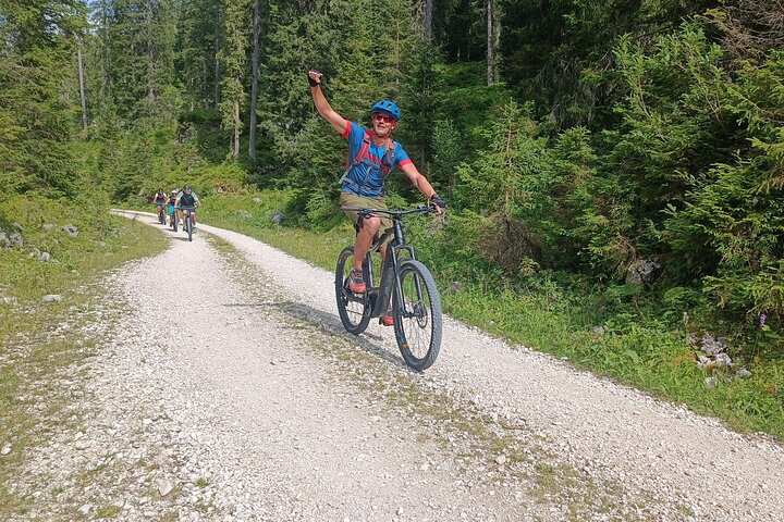 Passeio guiado de e-bike pelas pastagens alpinas em Salzkammergut