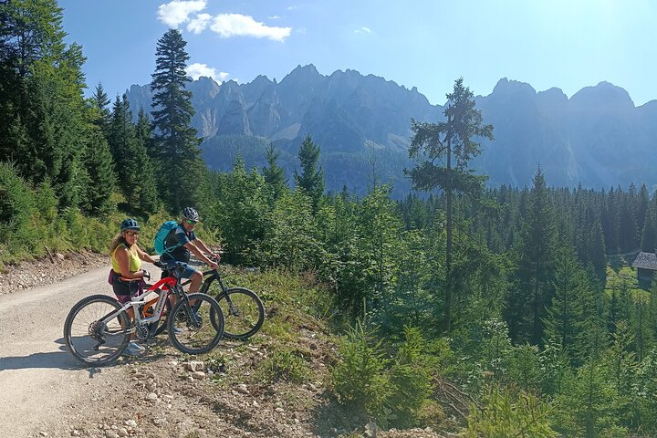 Passeio guiado de e-bike pelas pastagens alpinas em Salzkammergut