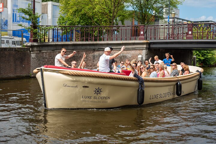 Crociera sul canale aperto di Haarlem con Guida Live (barca elettrica)
