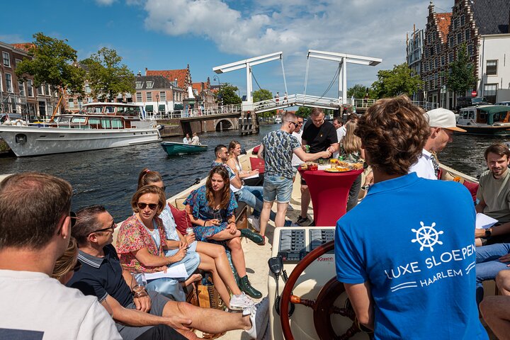 Crociera sul canale aperto di Haarlem con Guida Live (barca elettrica)