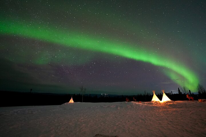 Mountaintop 360° Beste Alaskan hytte med fotografi @Aurora Camp