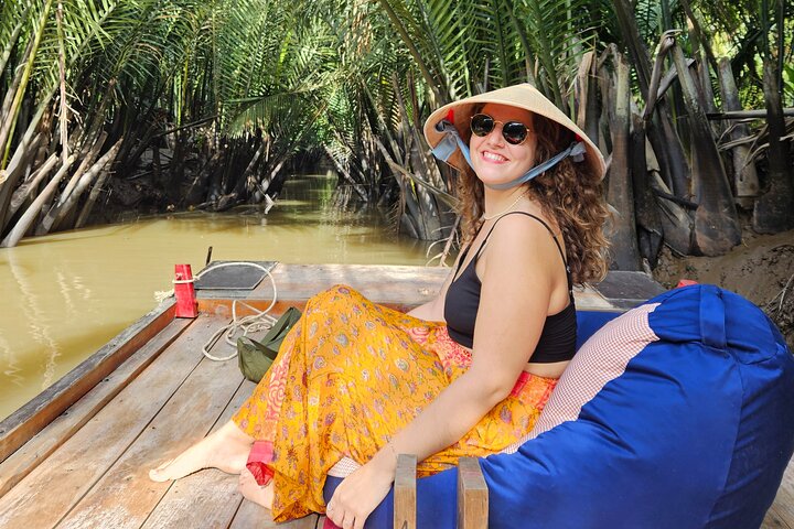 Mekong River Relaxing Crociera in barca a vela ai canali del cocco (1.5HRS)