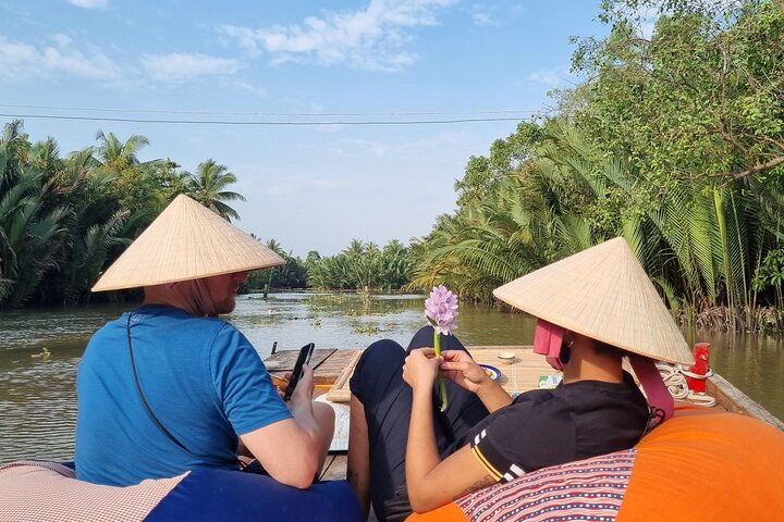 Mekong River Relaxing Crociera in barca a vela ai canali del cocco (1.5HRS)