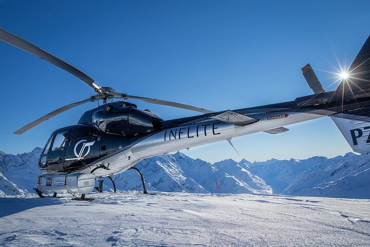 25-minuters helikopterflyg inklusive en alpin landning