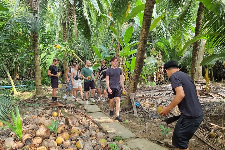 Ben Tre Mekong Zig Zag: Skoter, segelbåt och mat (hel dag)