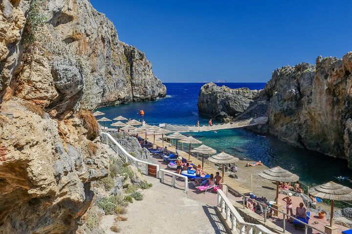 Von Rethymno Private Tour zum Strand Spili Kourtaliotiko Kalypso