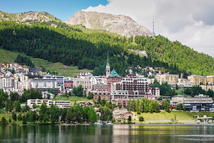 St Moritz & Swiss Alps Day Trip with Bernina Red Train from Milan