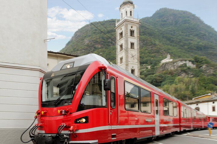 St Moritz & Swiss Alps Day Trip with Bernina Red Train from Milan
